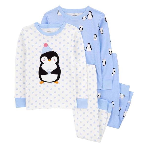 Toddler Girl Carter''s&#40;R&#41; 4pc. Penguin Cotton Sleep Set - image 