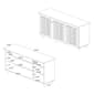 Baxton Studio Winda Oak Brown Wood 3-Door Shoe Cabinet - image 11