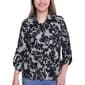 Petite NY Collection Roll Tab Floral Button Down - image 1