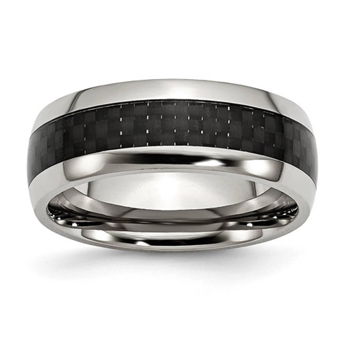 Mens Gentlemen’s Classics™ Black Carbon Fiber 8mm...