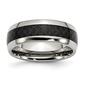 Mens Gentlemen's Classics&#40;tm&#41; Black Carbon Fiber 8mm Wedding Band - image 1