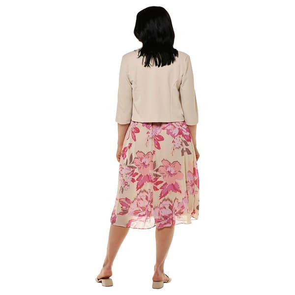 Womens Sandra Darren Solid Jacket with Print Dress