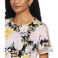 Womens Rafaella&#174; Short Dot Sleeve Floral Tapestry Tee - image 2