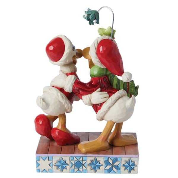 Jim Shore Disney Donald & Daisy Mistletoe Christmas Figurine