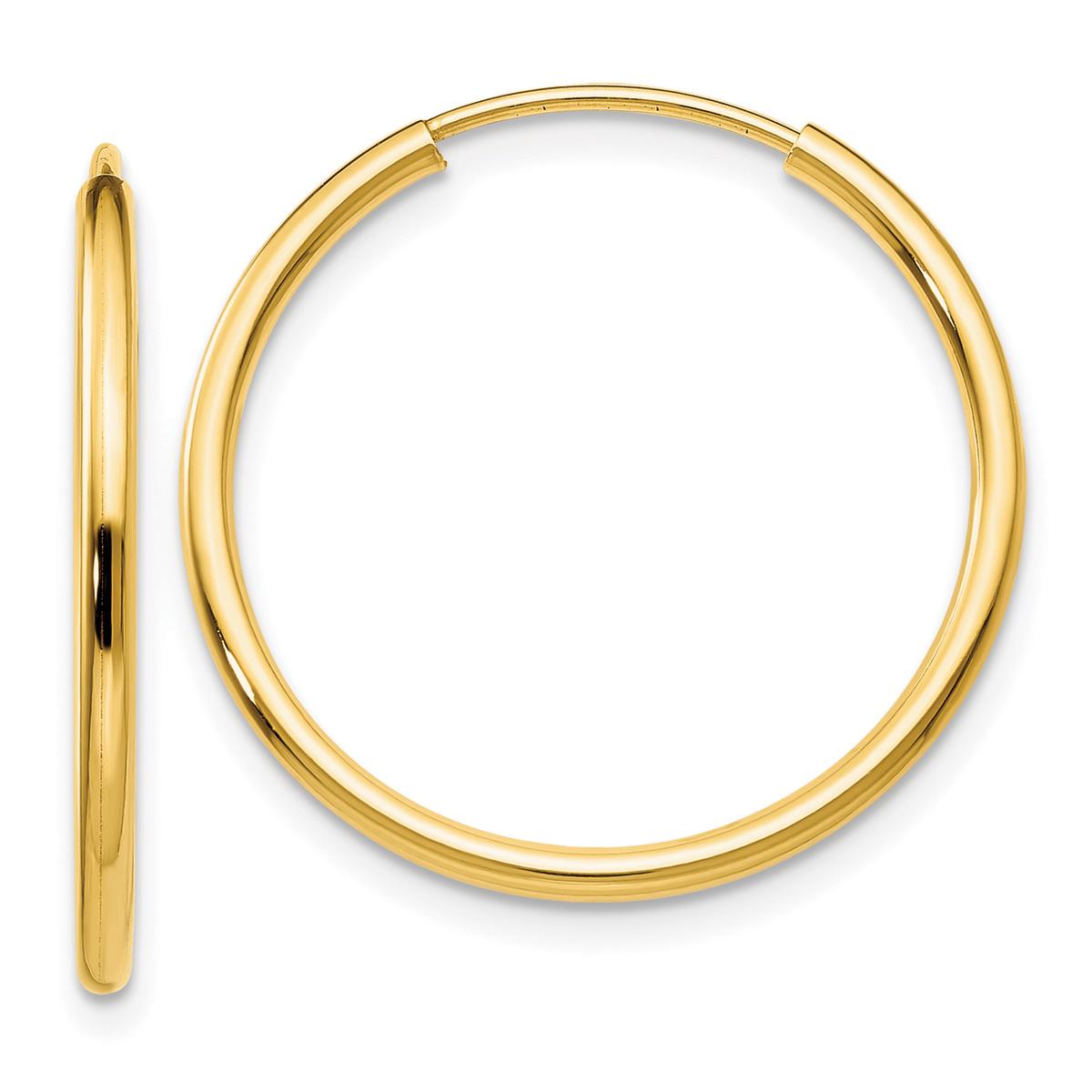 Gold Classics™ 14kt. Polished Endless 21mm.Hoop Earrings