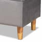 Baxton Studio Elias Grey Velvet Fabric & Wood Storage Ottoman - image 7