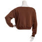Juniors No Comment Fleece Off The Shoulder Sweatshirt - Chestnut - image 3