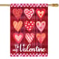 Northlight Seasonal Be My Valentine Plaid & Heart House Flag - image 1