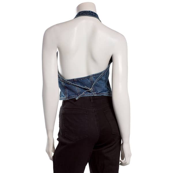 Juniors Indigo Rein Halter Vest Top