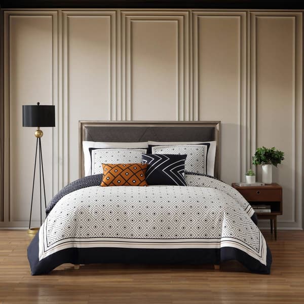 Bebejan® Geometric Cotton 5pc. Reversible Comforter Set