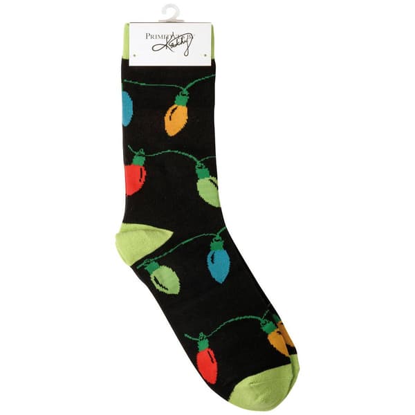 Primitives By Kathy Merry Little Christmas Box Sign & Socks Set