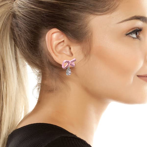 Betsey Johnson Fancy Bow Drop Earrings