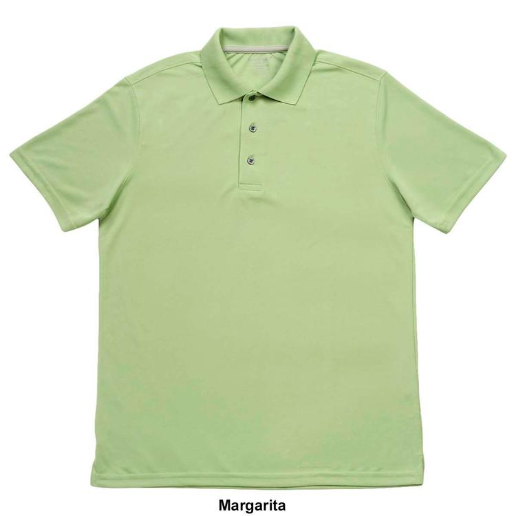 Mens Architect® Solid Mesh Stitch Short Sleeve Golf Polo