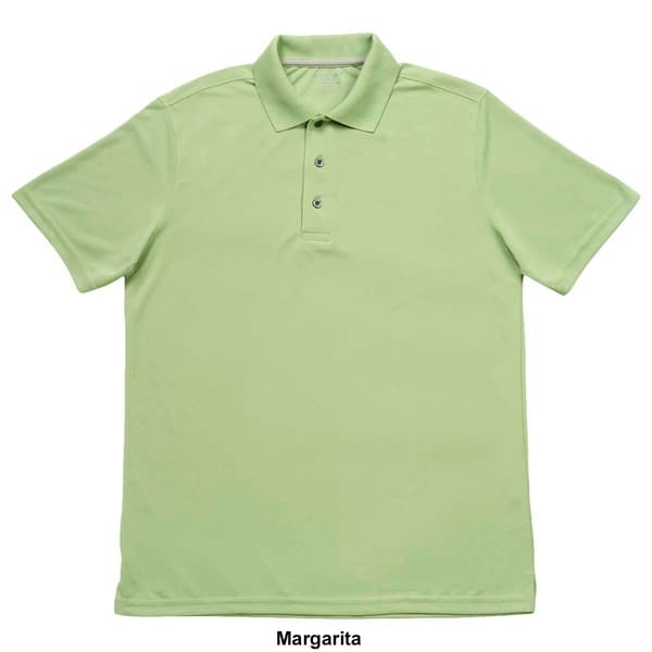 Mens Architect&#174; Solid Mesh Stitch Short Sleeve Golf Polo