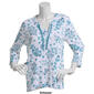 Petite Hasting & Smith 3/4 Sleeve Crochet Yoke Tee - image 3