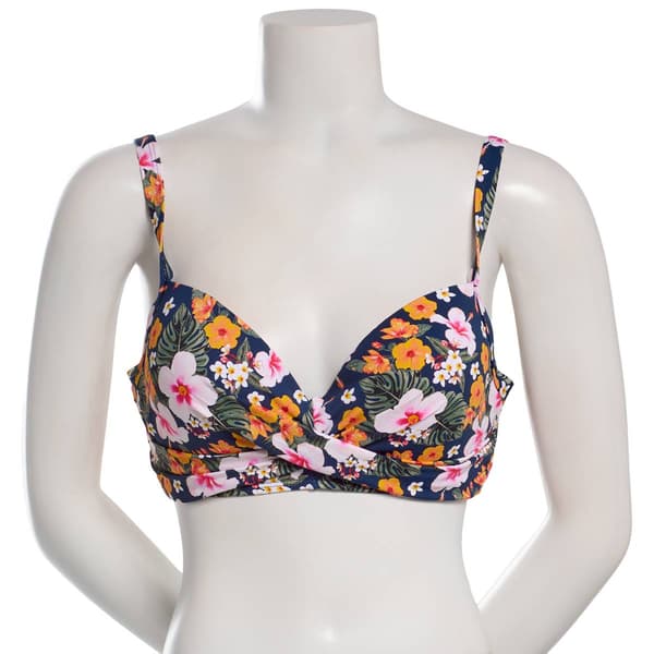Womens Catherine Malandrino Floral Bloom Bikini Swim Top - image 