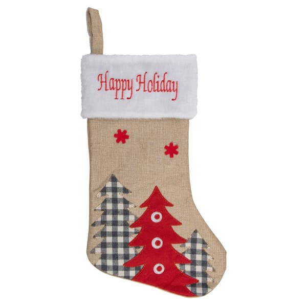 Northlight Seasonal 19in. Happy Holidays Christmas Stocking - image 