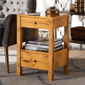 bali & pari Azmi Modern Real Burl Wood 2-Drawer Nightstand - image 8