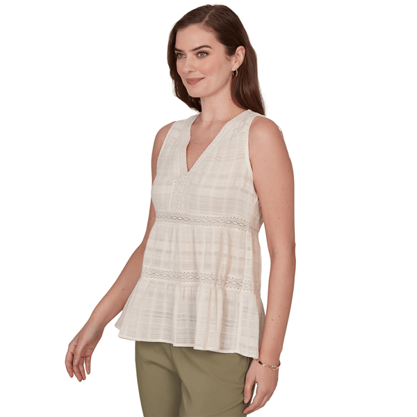 Plus Size Skye’s the Limit Terra Tropic Sleeveless V Neck Blouse