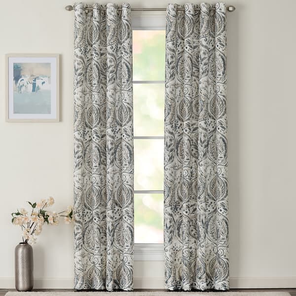 Landsford Slubbed Print Grommet Panel - image 