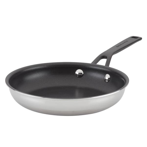 KitchenAid(R) 8.25in. 5-Ply Stainless Steel Nonstick Frying Pan - image 