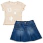 Girls (7-16) Sweet Butterfly® Lettuce Edge Howdy Denim Skort Set - image 2