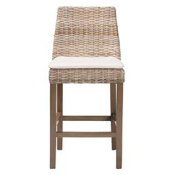 bali & pari Toby Modern Bohemian Kubu Rattan Counter Stool