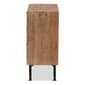 Baxton Studio Calida Finish Wood/Rattan 3-Drawer Nightstand - image 4