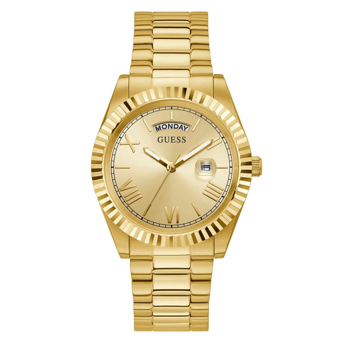 Mens Guess Gold Tone Stainless Steel Watch - GW0265G2