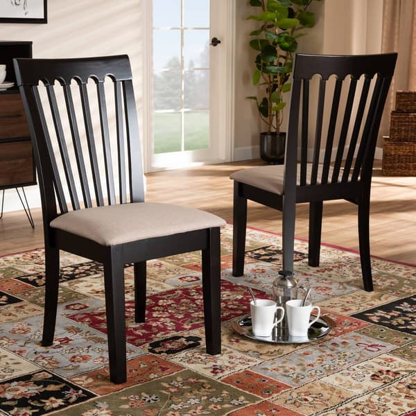 Baxton Studio Minette 2pc. Wood Dining Chair Set