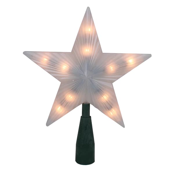 Northlight Seasonal Frosted 5-Point Star Christmas Tree Topper - image 