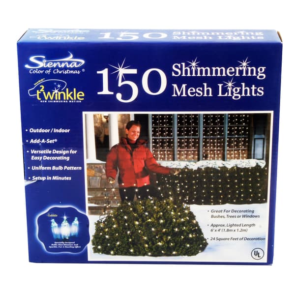 Sienna 4ft. x 6ft. 150 Clear Shimmering Net Lights - image 