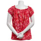 Womens BB Dakota Off The Shoulder Puff Sleeve Abstract Blouse - image 2