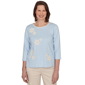 Womens Alfred Dunner Camden Market Floral Stitch Blouse - image 1