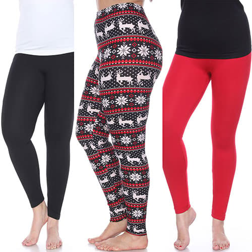 Plus Size White Mark 3pk. Leggings