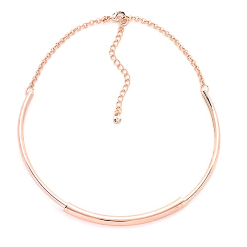 Wearable Art Hard Frontal Collar Rose Gold Necklace
