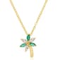 Gianni Argento Palm Tree Green Spinel Marquise Pendant - image 1