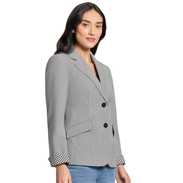 Womens Jones New York Long Sleeve Gingham Jacket