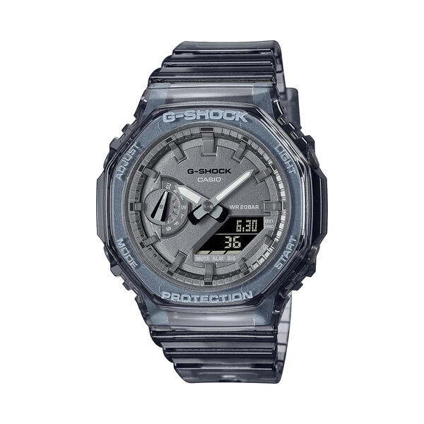 Womens G-Shock Grey Jelly Resin Strap Watch - GMAS2100SK1A - image 