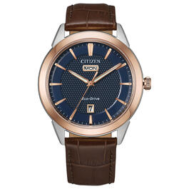 Mens Citizen&#40;R&#41; Eco Stainless Steel Rose Gold Watch - AW0096-06L