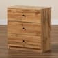 Baxton Studio Decon Oak Brown Wood 3-Drawer Storage Chest - image 7