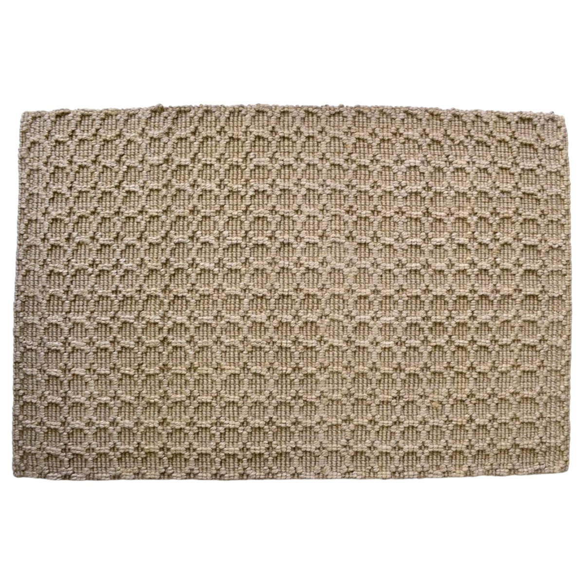 HomeRoots Natural Jute Geometric Hand Woven Area Rug
