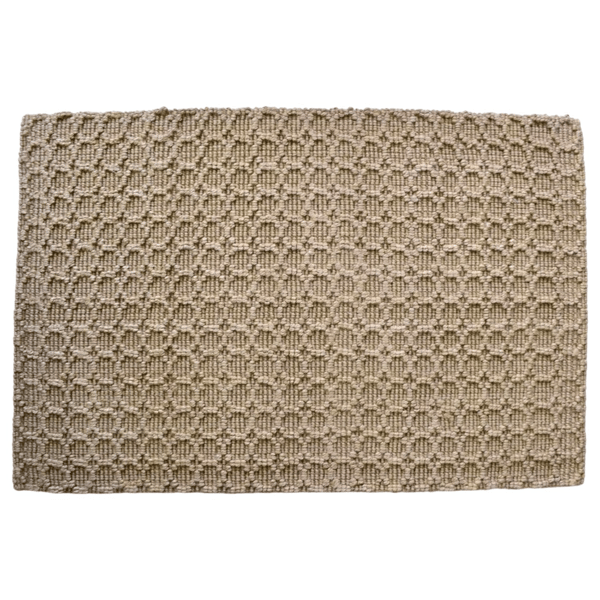 HomeRoots Natural Jute Geometric Hand Woven Area Rug