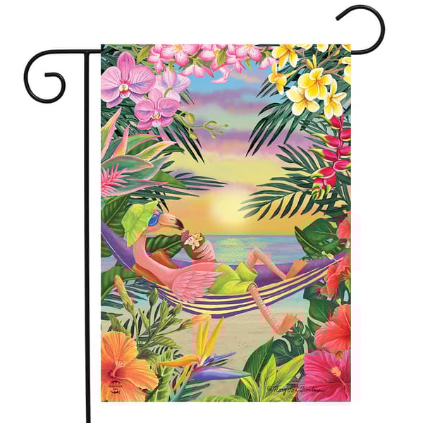 Briarwood Lane Five O''clock Flamingo Garden Flag - image 