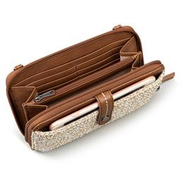 The Sak Iris Large Crochet Smartphone Crossbody - Bamboo Static
