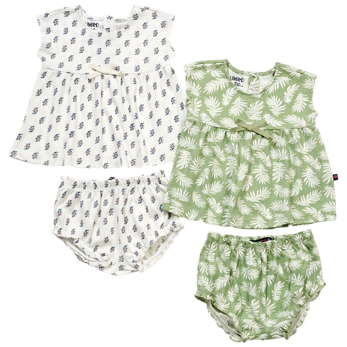Baby Girl (12-24M) Limited Too™ 2pk. Flower & Leaf Dresses