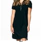 Petite MSK Short Sleeve Half Zip Neck Solid Shift Dress - image 3