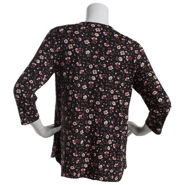 Womens Preswick & Moore 3/4 Sleeve Poppy Floral Tunic