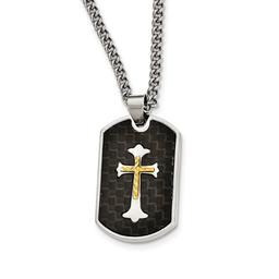 Mens Gentlemen's Classics(tm) Diamond Cut Cross Necklace