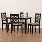 Baxton Studio Nicolette Sand/Dark Brown 5pc. Dining Set - image 8